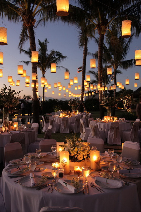 Decoração de casamento com velas